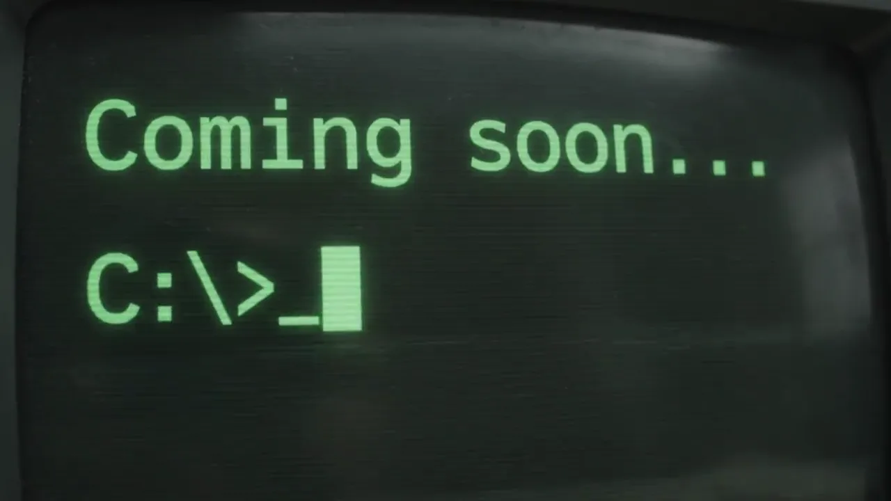 Terminal-style coming soon screen for future Lovelace features.