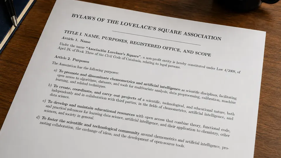 Bylaws document for the Lovelace's Square Association.